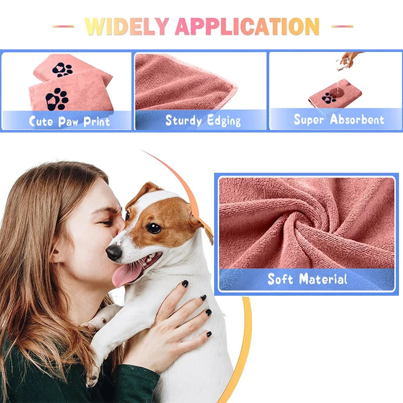 Pet Towels for Drying Dogs,Super Absorbent and Soft Pet Grooming Towel Perfect Dog clean Bath Supplies for Large,Medium or Small
