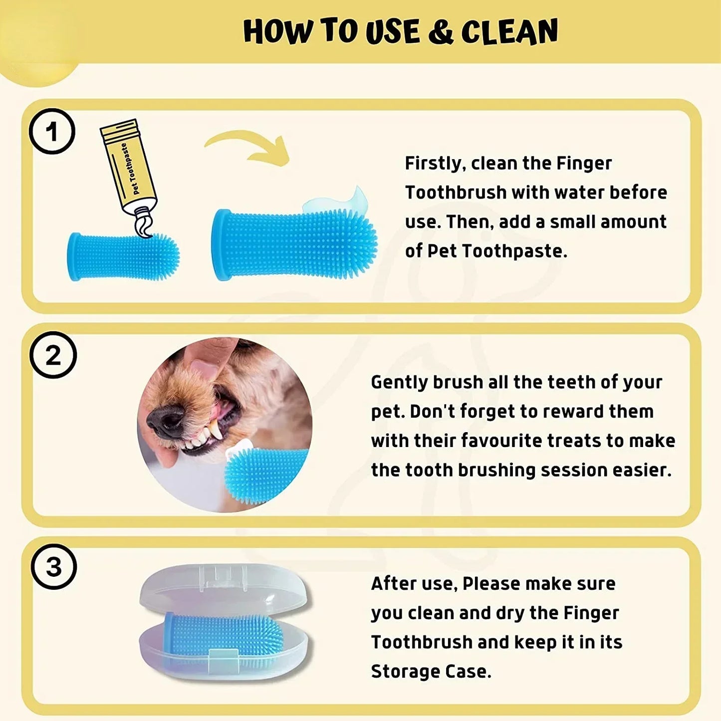 3pcs dog finger toothbrush puppy toothbrushes Oral cleaning products for Cats and Dogs Super Soft Silicone Pet Products