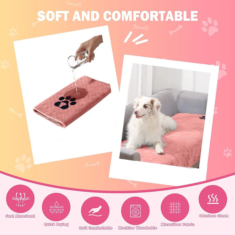 Pet Towels for Drying Dogs,Super Absorbent and Soft Pet Grooming Towel Perfect Dog clean Bath Supplies for Large,Medium or Small
