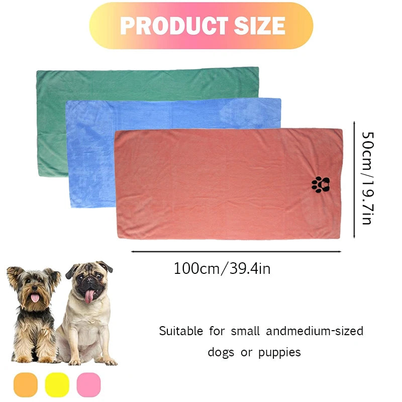 Pet Towels for Drying Dogs,Super Absorbent and Soft Pet Grooming Towel Perfect Dog clean Bath Supplies for Large,Medium or Small