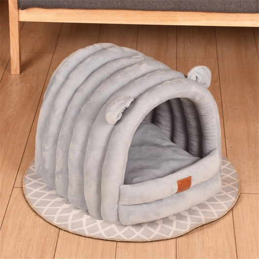 Super Soft Dog Round Cat Deep Sleep Comfort In Winter Warm Sleeping Tent Cozy Cave Mat Portable Indoor Cat Bed for Cats
